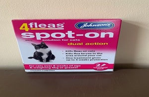 packaging for Johnson’s 4Fleas Large Cat 6X2X0.8ml
