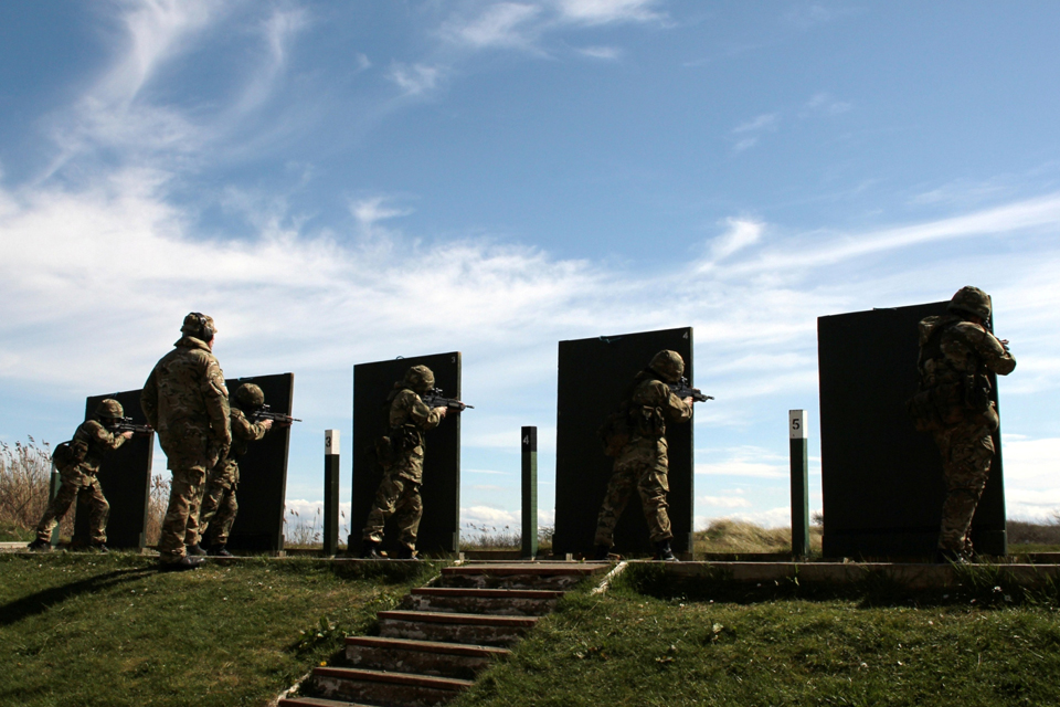 Multinational reservists take part in a shooting competition