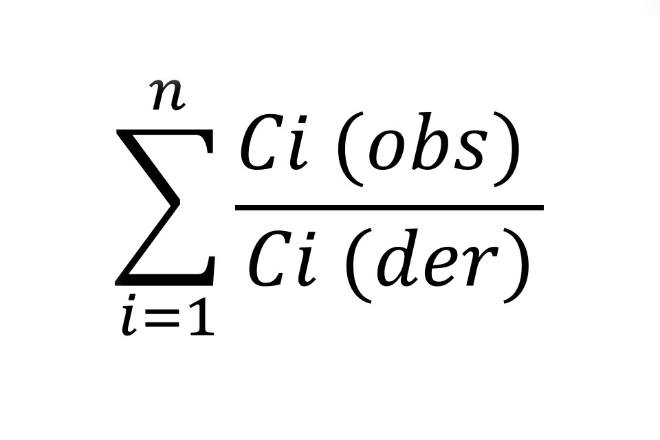 Formula to calculate indicative dose determination