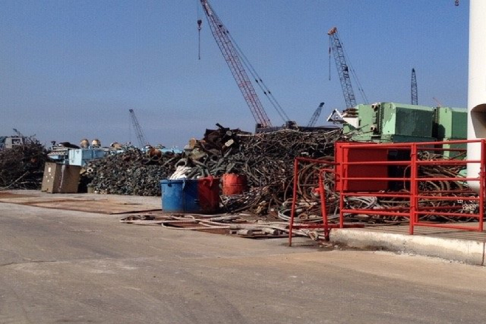 Pile of ship remains.