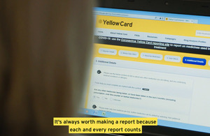A photo of the Yellow Card website
