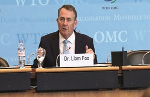 Dr. Liam Fox speaks with Guatemalan Minister of Economy