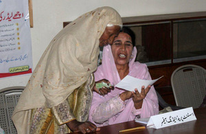 Mock voting exercises are a simple and effective way of educating women about how to cast their votes. Picture: DFID Pakistan