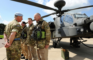 Prince Charles meets soldiers of the Army Air Corps at Wattisham Flying Station [Picture: Corporal Obi Igbo, Crown copyright]