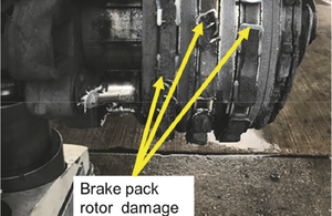 G-TAWG - brake pack rotor damage