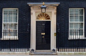 The front door of Number 10 Downing Street