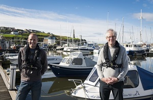 From left to right: Stephen Walter and Stuart Dunnett from the Whitehaven Harbour Youth project