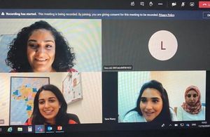 Virtual meeting with Fatma Al Hefnawy