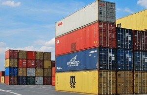 Containers at dock