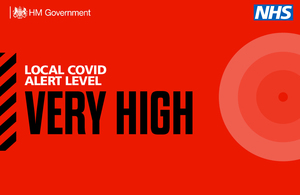 Local COVID alert level very high graphic