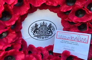 UK Government wreath