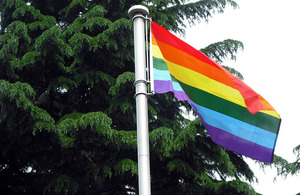 Flying the rainbow flag for IDAHO