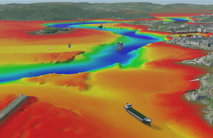 Image showing simulation of autonomous vessel safely navigating in Plymouth Sound