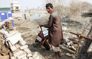 Clearing rubble in Sindh province, Pakistan. Picture: Russell Watkins/DFID