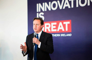 Prime Minister David Cameron speaking at the Innovation is GREAT Britain event (14 May 2013, Photo by Masha Maltsava, Milk Studios)
