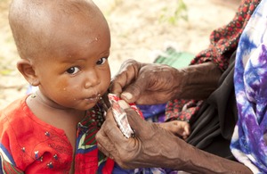 2 year-old Achtor is severely malnourished. She and her grandmother, from drought-stricken western Chad, live in poverty and struggle to get enough food. Picture: S. Hauenstein Swan / Action Against Hunger. Used with permission