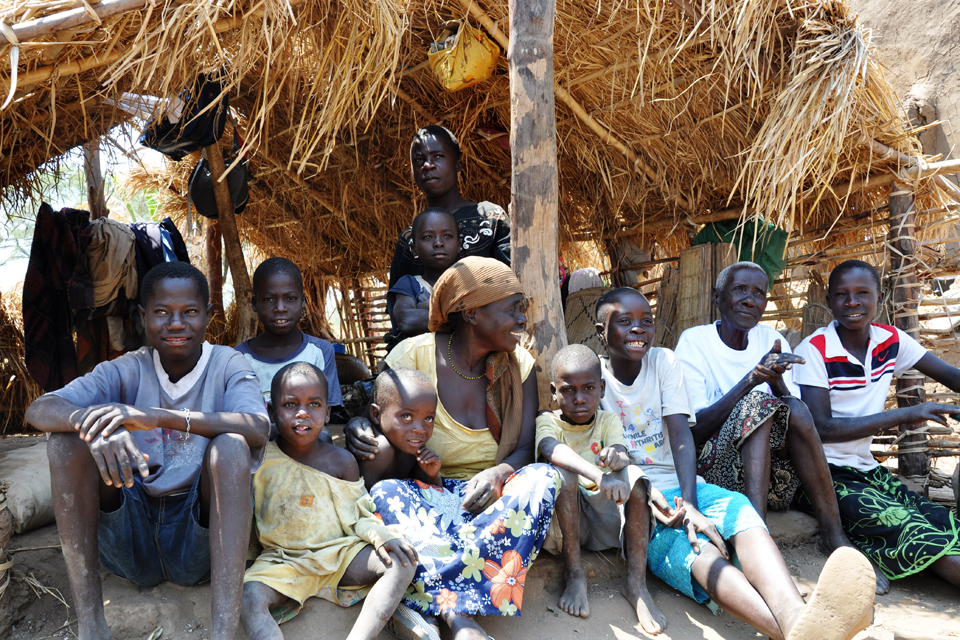 Edicas Nachinga with her orphaned grandchildren. Picture: Shareefa Choudhury/DFID