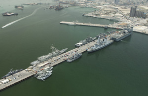 Warships moored at Bahrain for International Mine Countermeasures Exercise 2013 [Picture: Mass Communication Specialist 1st Class Michael Sandberg, US Navy]