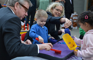 Michael Gove meets children