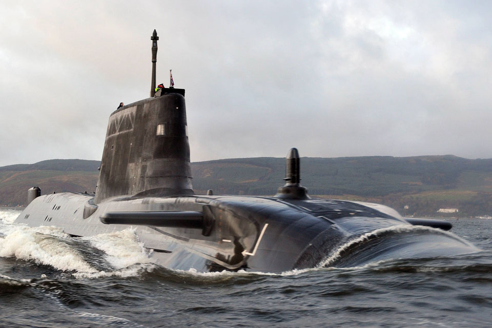 Royal Navy submarine HMS Astute 