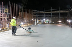 The first floor slab in the new radioactive waste store is now complete
