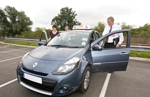 Learner driver starting their driving test