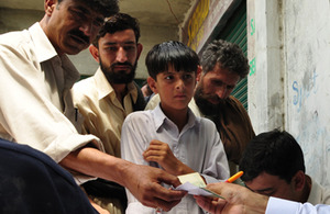 Saqlain, 14 years old, at a Save the Children centre in Swat, Pakistan. Picture: Save the Children