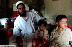 Flood survivors Mahash Begum and her son Ali Akbar. Picture: ActionAid