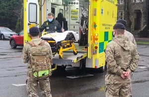 Armed Forces personnel support the Welsh Ambulance Service NHS Trust with drivers and medics