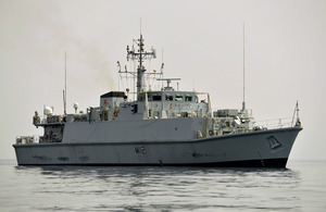 HMS Shoreham taking part in International Mine Countermeasures Exercise 2013 [Picture: Petty Officer (Photographer) Paul A'Barrow, Crown copyright]