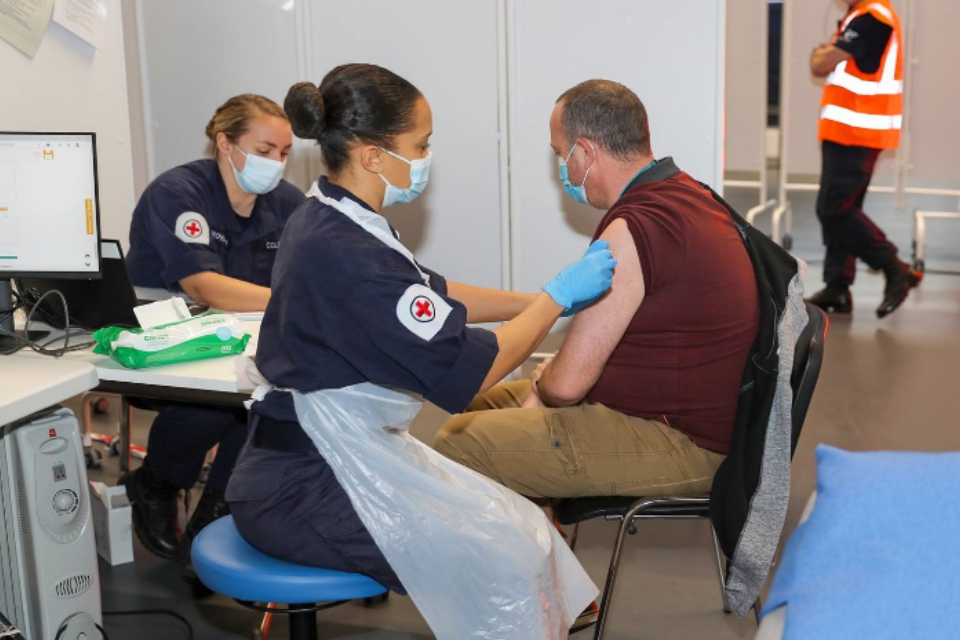 Personnel are supporting the vaccine rollout across the UK.