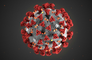 Graphic of a COVID-19 virus