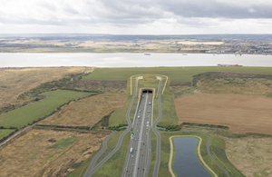 Aerial view of Lower Thames Crossing