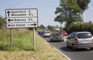 A303 Sparkford road sign