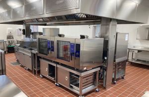 Picture taken inside the new barracks showing the cooking facilities they have installed.