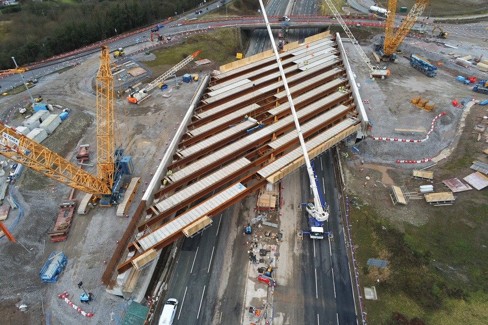 Bridge beams for the M6 junction 19 project