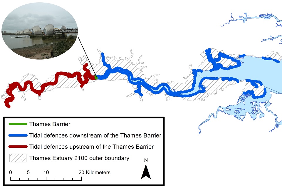 Карта защиты барьера Темзы