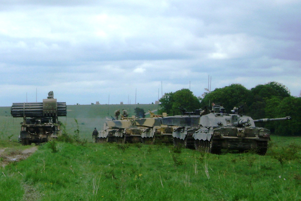 Armoured manoeuvres on Salisbury Plain Training Area