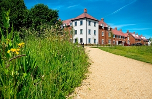 Picture of a house, pathway and park in North Stoneham Park