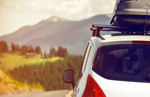 Car Roof Rack in Mountains