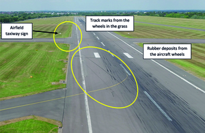 Figure 11 - UAS image of the runway and grass markings