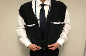 The specially adapted waistcoat used by the smugglers.