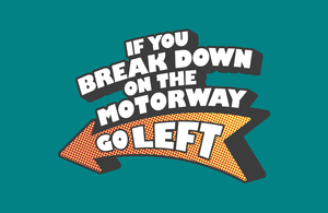 Highways England 'go left' campaign logo