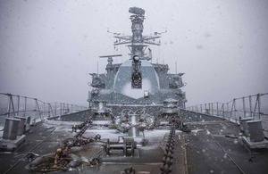 The weather in the Baltic - including snow squalls – poses demanding conditions for crew to navigate