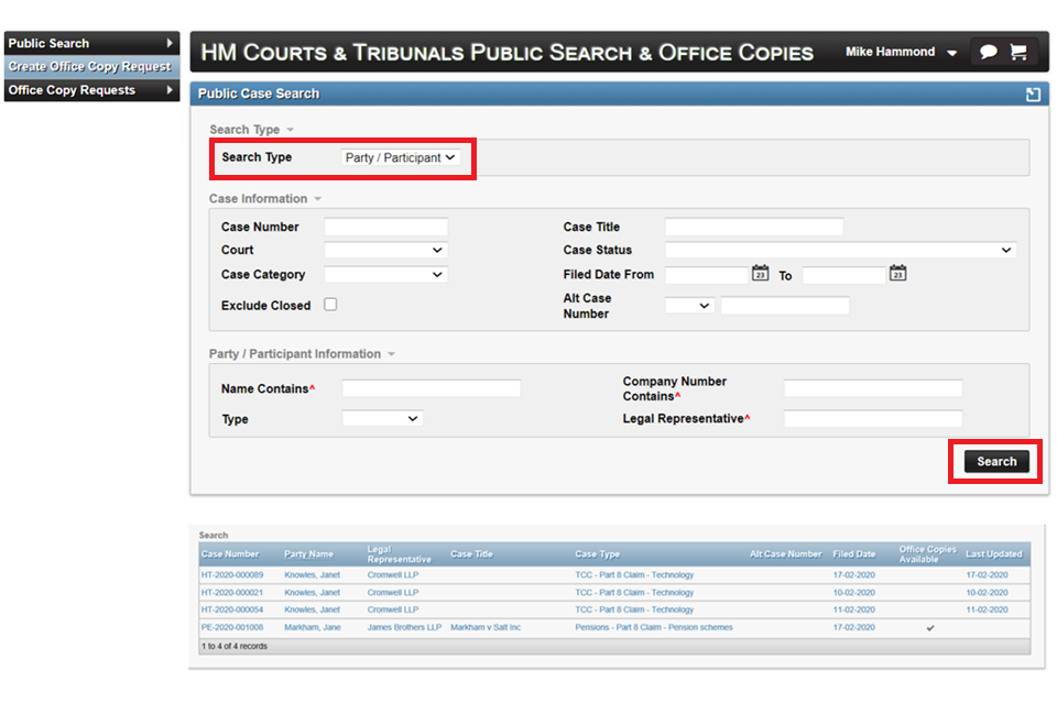 Create a public search and request office copies - GOV.UK