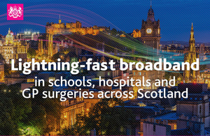 Lightning-fast broadband in schools, hospitals and GP surgeries across Scotland