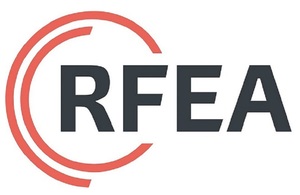 RFEA logo. Black letters spelling out RFEA on a white background.