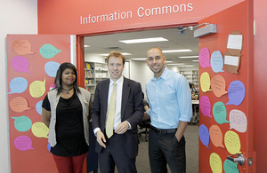 Matthew Hancock MP visits the Stella and Charles Guttman Community College.