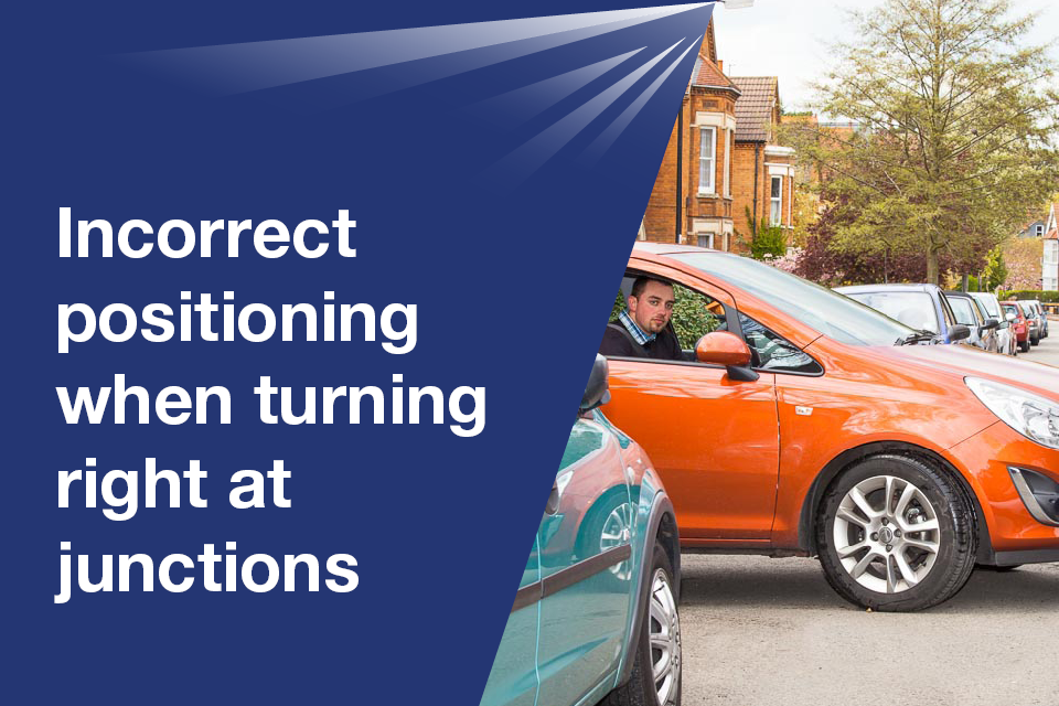 Incorrect positioning when turning right at junctions
