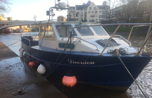 Diversion moored alongside in York